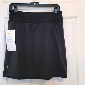 Lucy Arise & Align Skort M Black Heather Strip NWT